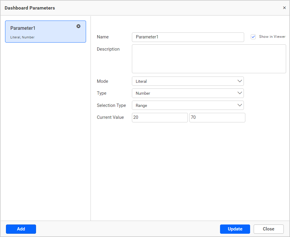 Axis Range Settings Output