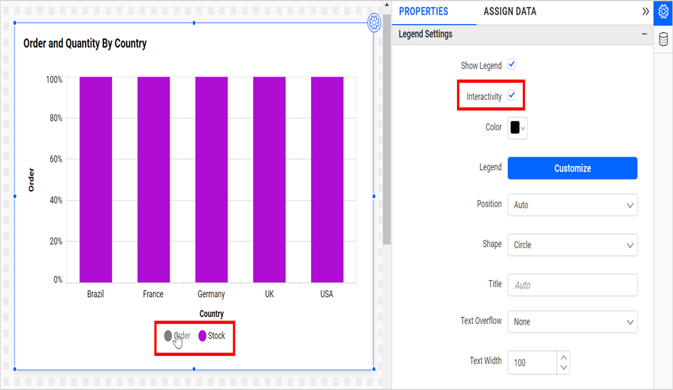 Legend Interactivity Enable