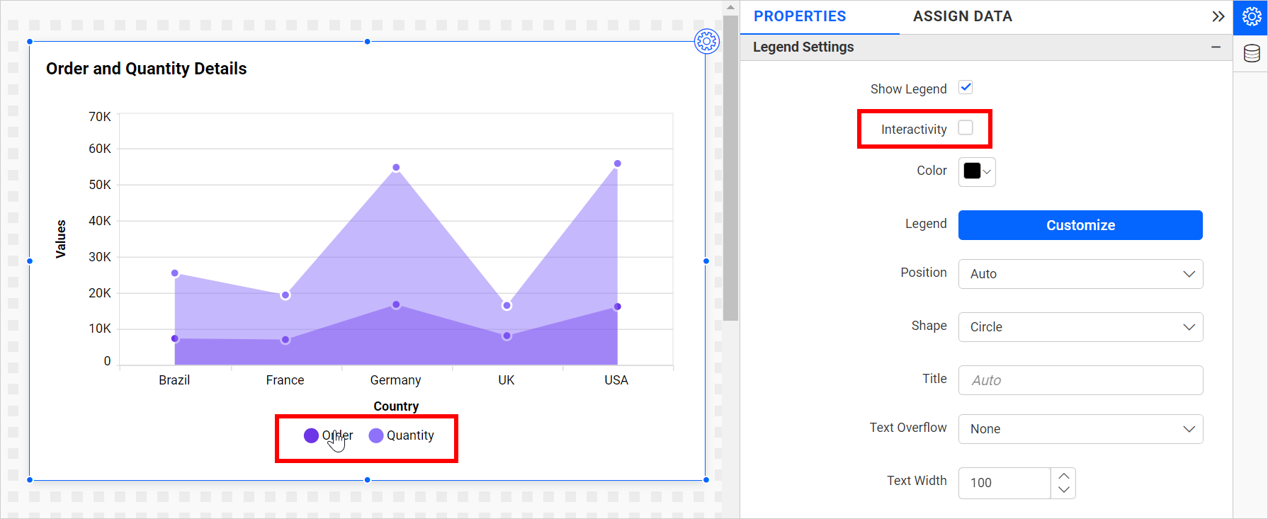 Legend Interactivity Disable