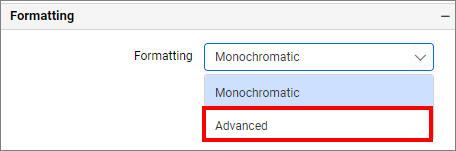 Advance Color settings