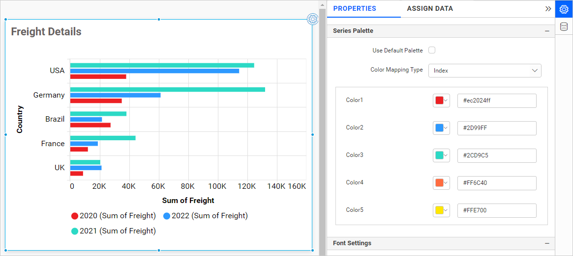 Color Mapping Type Index