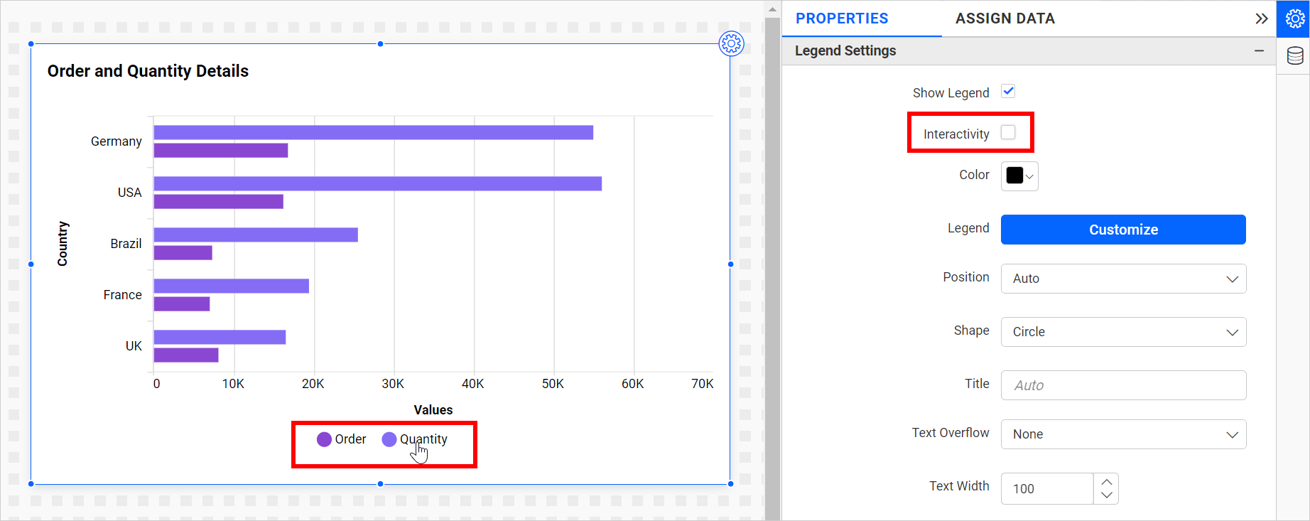 Legend Interactivity Disable