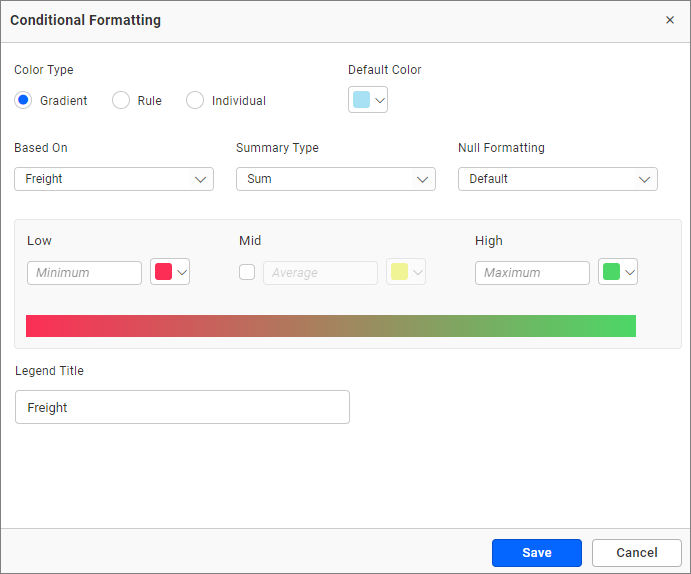 Advance Color Dialog