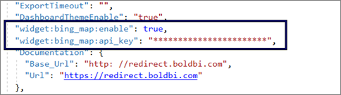 Bing Map Configuration