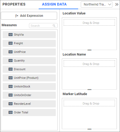 Available fields list