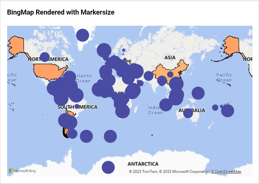 Map with Marker Size
