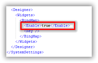 Bing Map Configuration