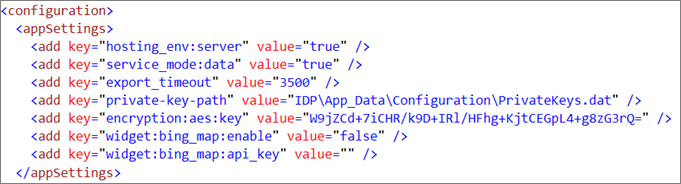 web.config file in build