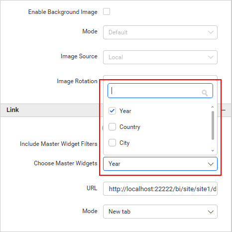 Choose Master Widgets