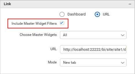 Include Master Widget Filters