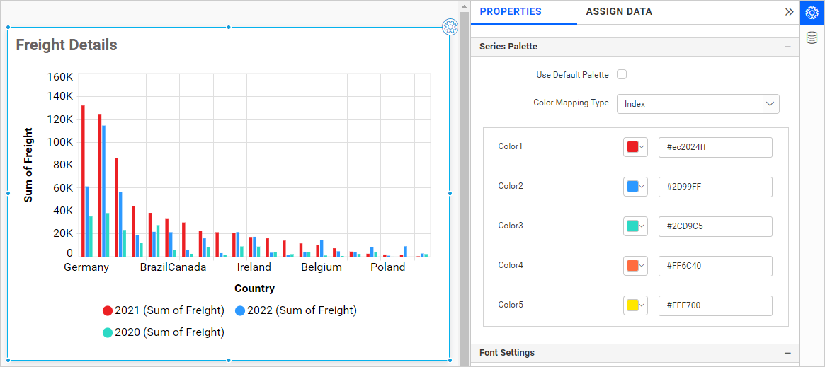Color Mapping Type Index