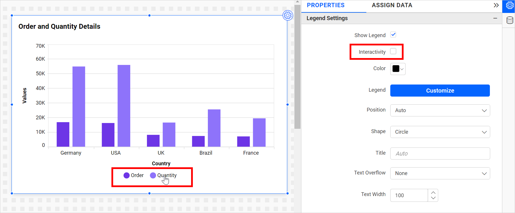 Legend Interactivity Disable
