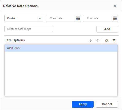 custom date option is added