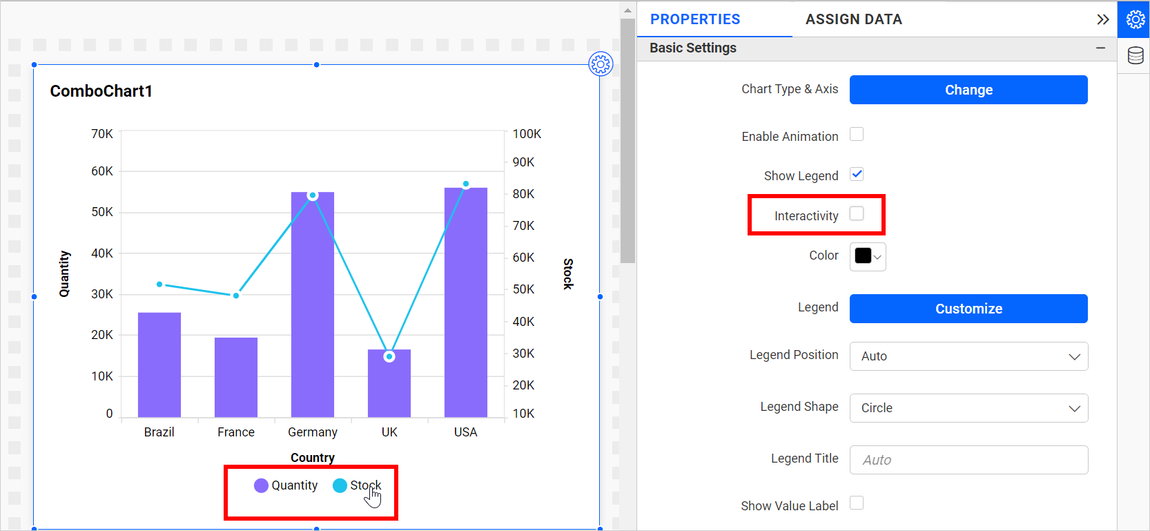 Legend Interactivity Disable