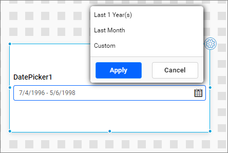 showcasing relative date options in date picker