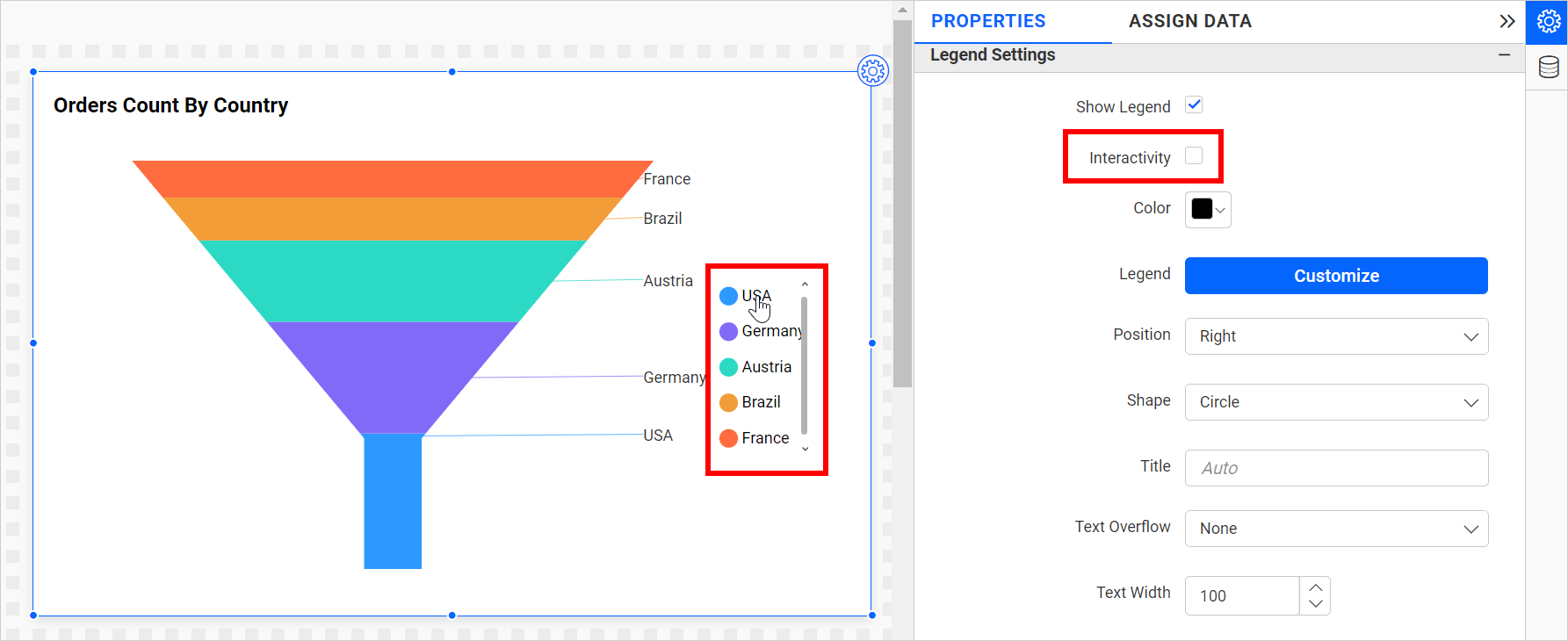 Legend Interactivity Disable