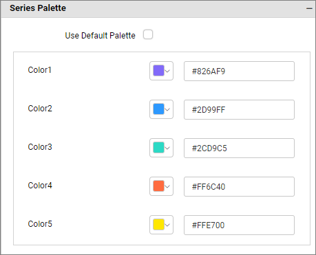 Series color palette window