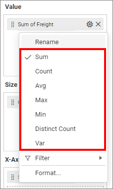 Changing the aggregation type
