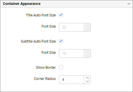 Container Appearance