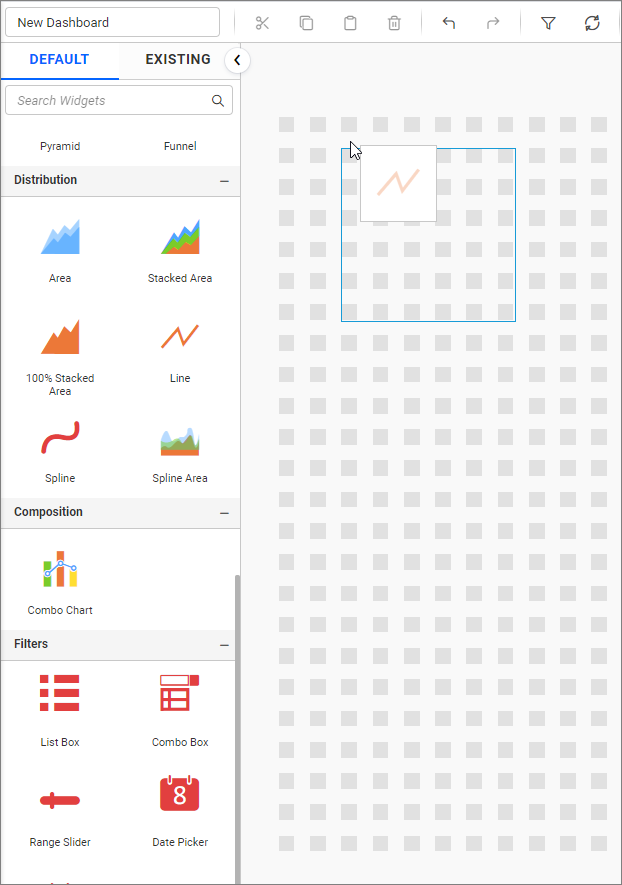 Drag and drop the control