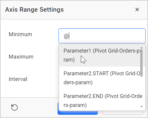 Axis Range Settings Output