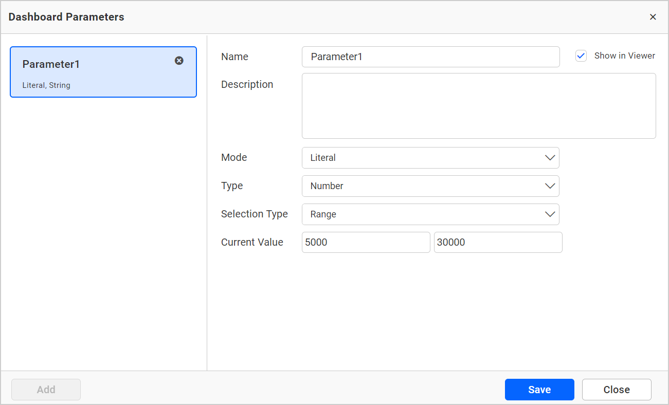 Axis Range Settings Output