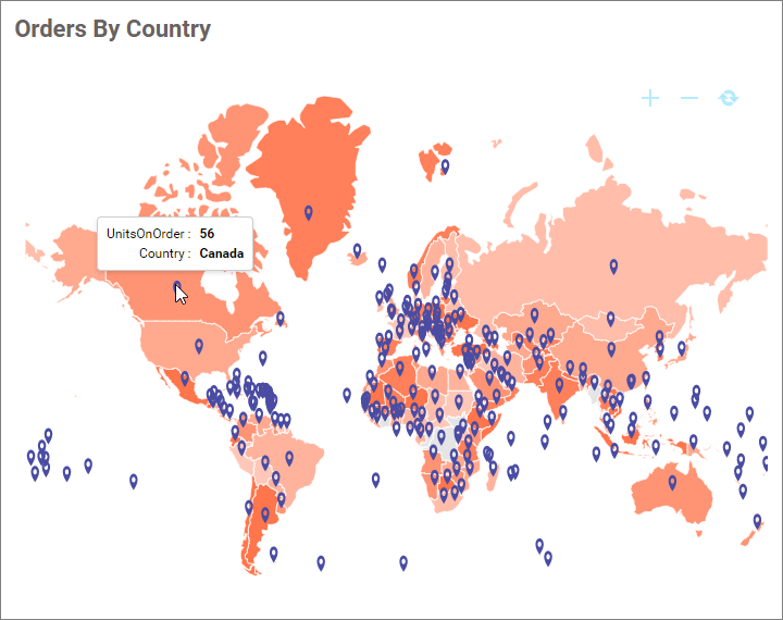 Choropleth map Marker tooltip data
