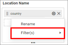 Configuring widget filters