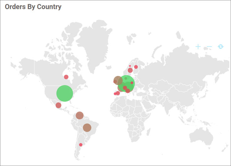 Bubble map Gradient Color settings