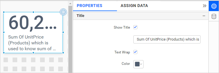 Show Text trim title