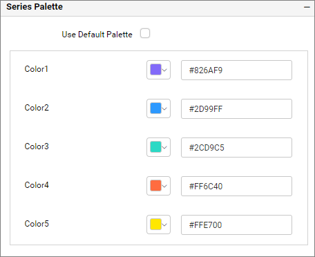 Series color palette window