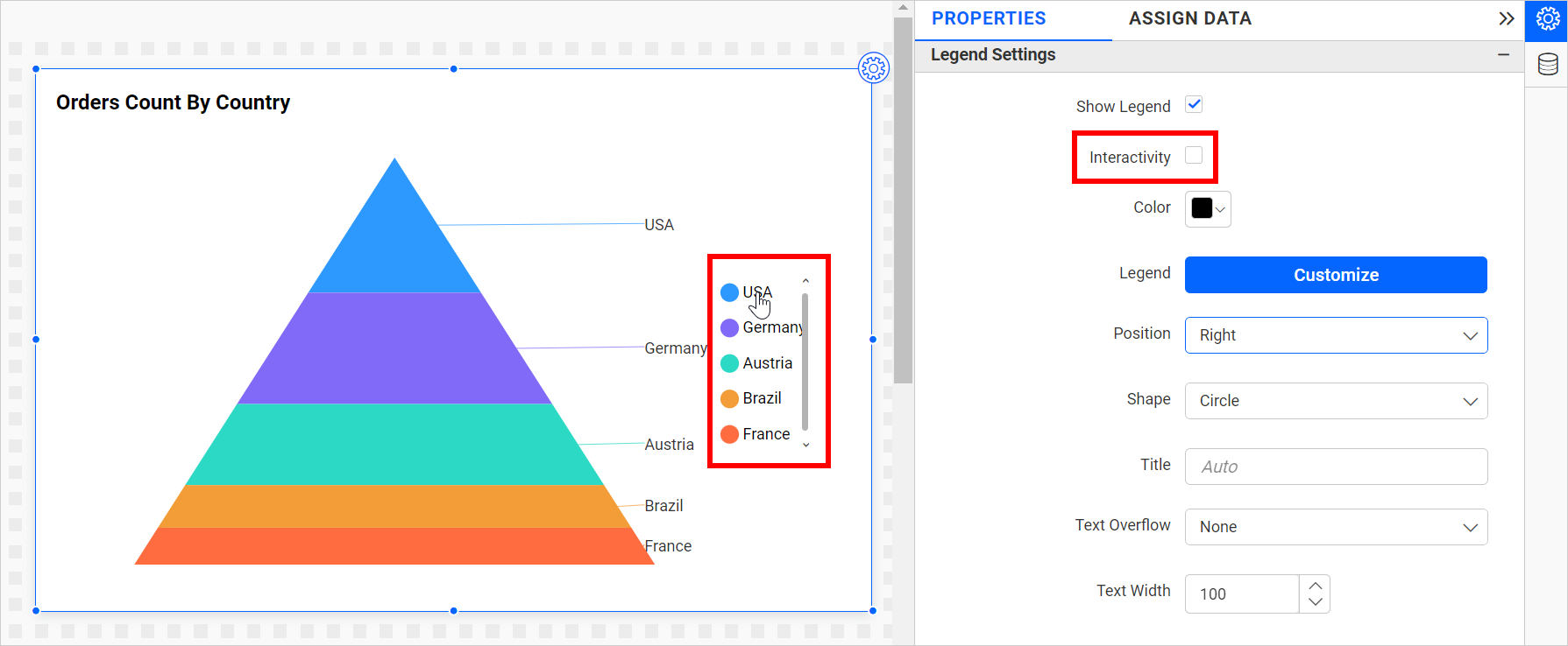 Legend Interactivity Disable