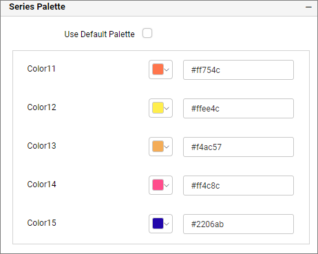 Series color palette window