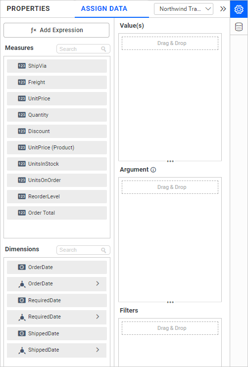 Range Navigator Assign data