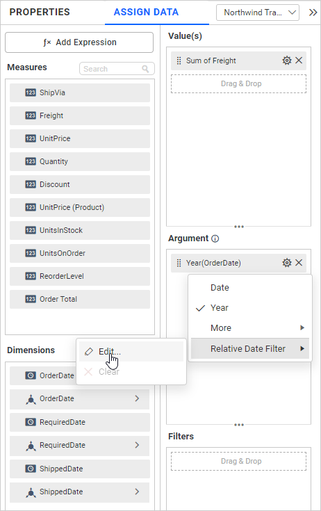 Range Navigator relative date