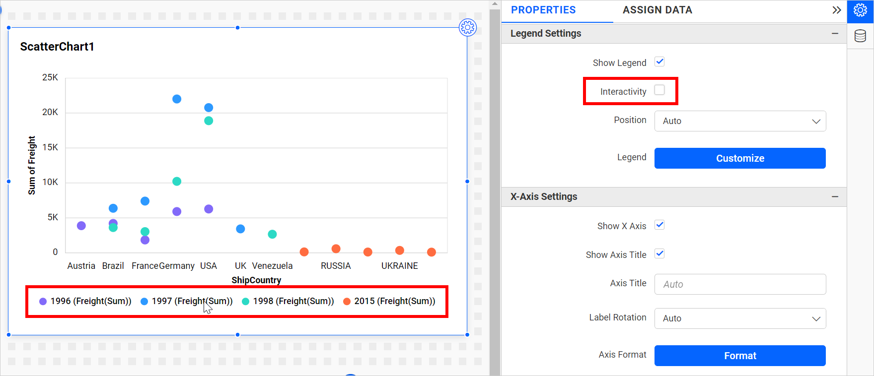 Legend Interactivity Disable