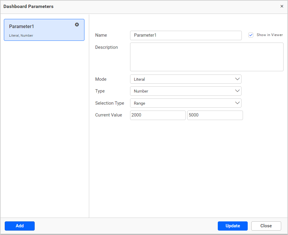 Axis Range Settings Output