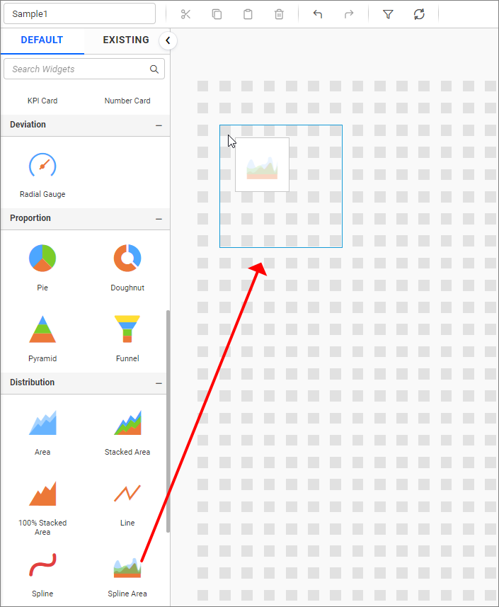 Drag and drop the control
