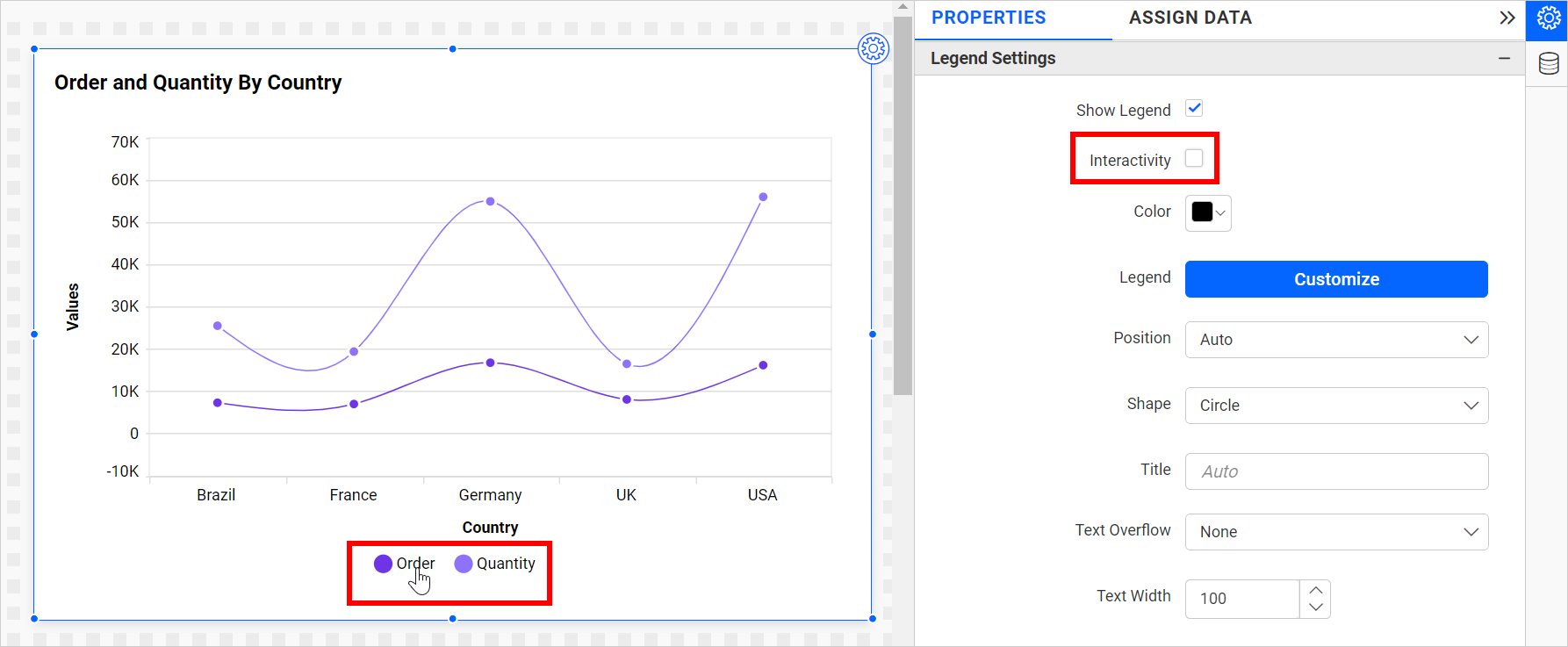 Legend Interactivity Disable