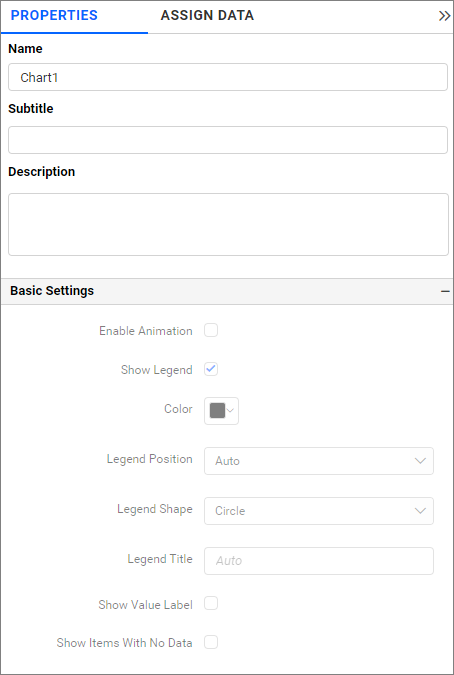 Stacked bar assign data