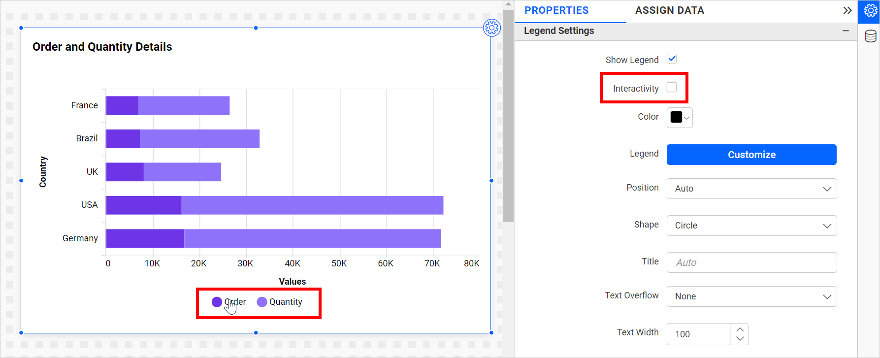 Legend Interactivity Disable