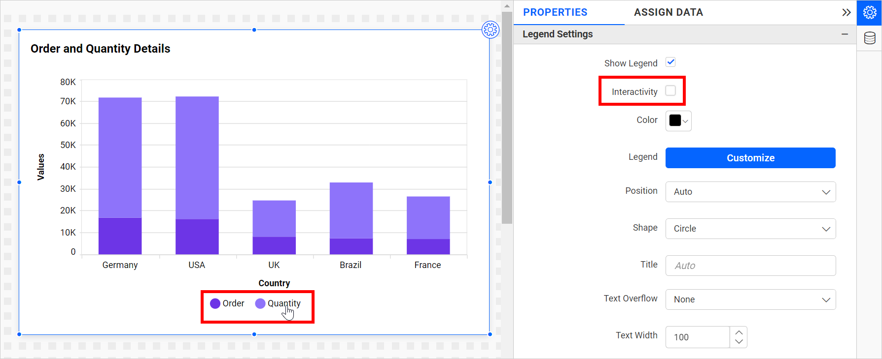 Legend Interactivity Disable