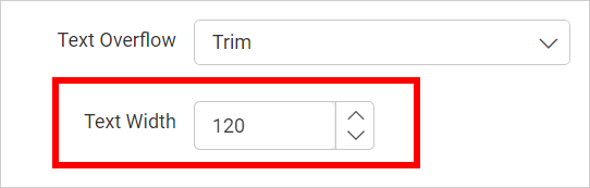 Legend Text Width Option in chart