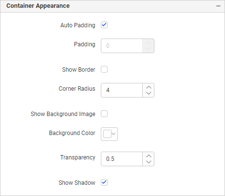 Container Appearance