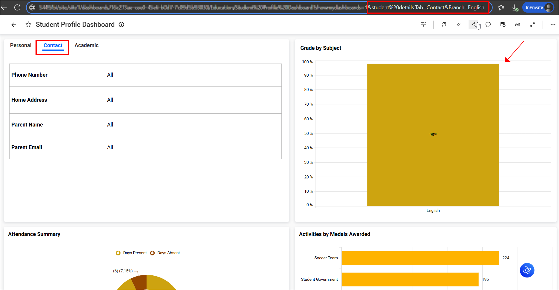 Custom result in Inter widget linking