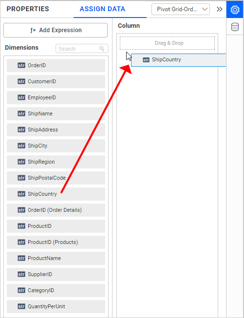 TextFilter Assign Datatab