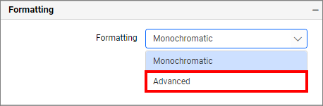 Enable advance formatting