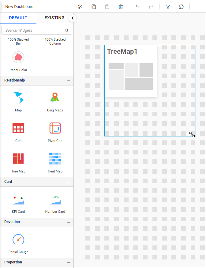 Repositioning treemap widget