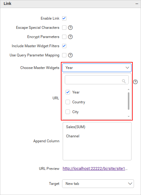 Choose Master Widgets