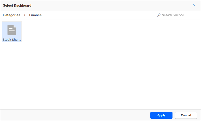 Dashboard Select Main